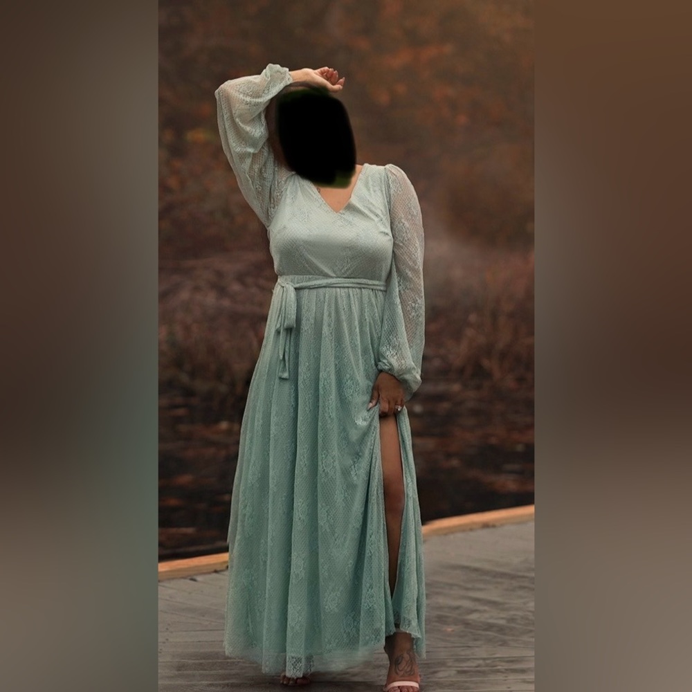 Joyfolie Green Lace Women’s Dress